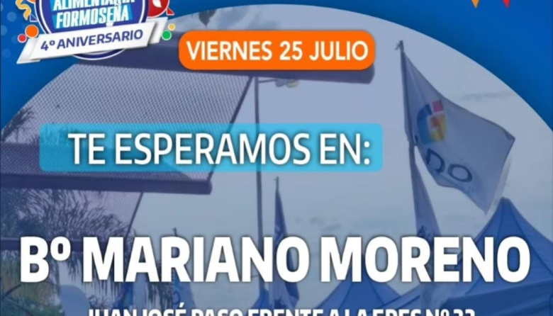 Soberanía Alimentaria Formoseña ofrecerá productos frescos este viernes 25 de julio en el B° Mariano Moreno