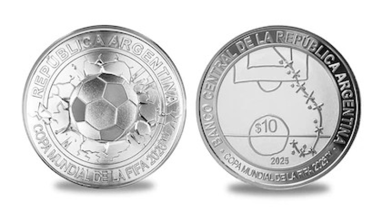 Polémica en redes por la omisión de Maradona en la difusión de la moneda del Mundial 2026: la explicación del BCRA