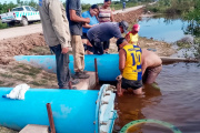 Ante la emergencia hídrica, la Municipalidad de Pirané continúa realizando trabajos preventivos